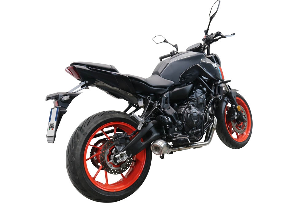 Escape compatible con Yamaha Mt-07 2021-2024, Powercone Evo, Escape completo, no legal para países de la UE, con db killer extraíble 