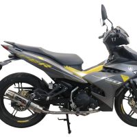 Escape compatible con Yamaha Sniper 150 2021-2022, Deeptone Inox, Escape completo racing, incluyendo colector y db killer desmontable, sin homologación 
