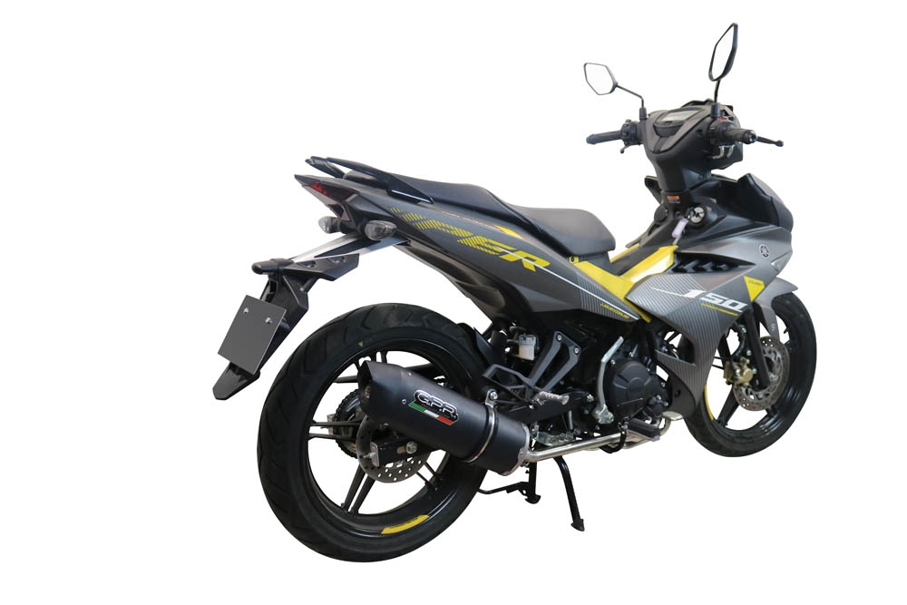 Escape compatible con Yamaha Sniper 150 2021-2022, Furore Nero, Escape completo racing, incluyendo colector y db killer desmontable, sin homologación 