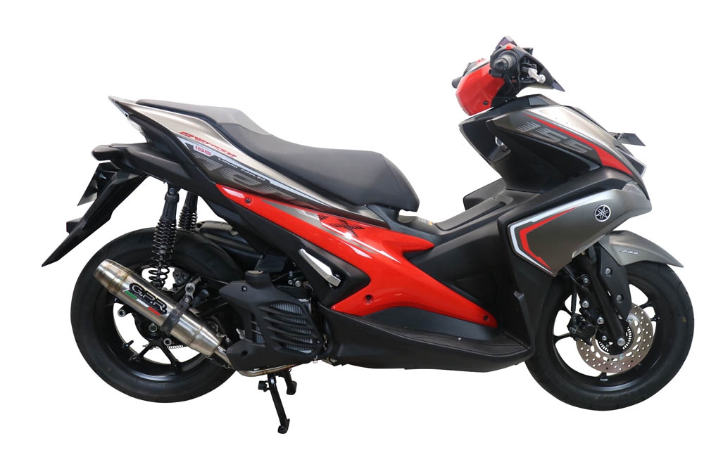 Escape compatible con Yamaha Aerox 155 2021-2022, Deeptone Inox, Escape completo racing, incluyendo colector y db killer desmontable, sin homologación 