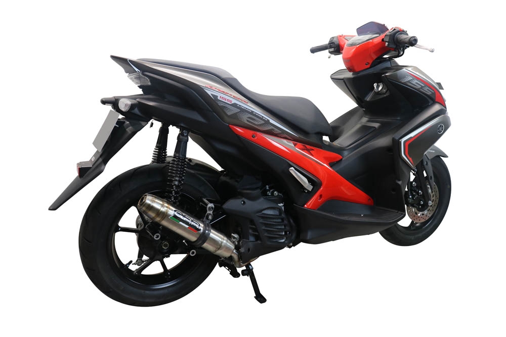 Escape compatible con Yamaha Aerox 155 2021-2022, Deeptone Inox, Escape completo racing, incluyendo colector y db killer desmontable, sin homologación 