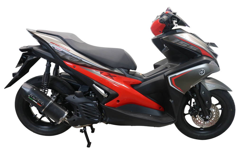 Escape compatible con Yamaha Aerox 155 VVA 2021-2023, Furore Nero, Escape completo racing, incluyendo colector y db killer desmontable, sin homologación 