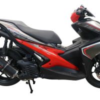 Escape compatible con Yamaha Aerox 155 VVA 2021-2023, Furore Nero, Escape completo racing, incluyendo colector y db killer desmontable, sin homologación 