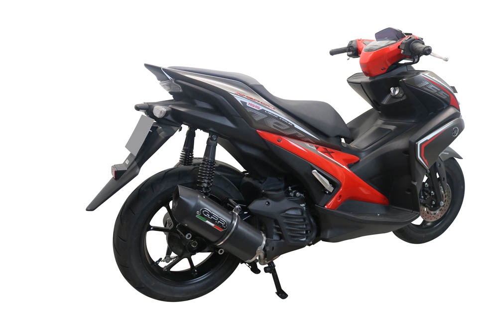Escape compatible con Yamaha Aerox 155 VVA 2021-2023, Furore Nero, Escape completo racing, incluyendo colector y db killer desmontable, sin homologación 