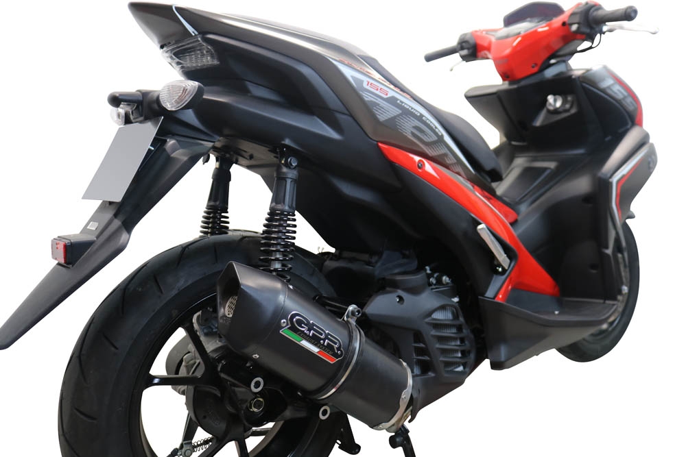 Escape compatible con Yamaha Aerox 155 VVA 2021-2023, Furore Nero, Escape completo racing, incluyendo colector y db killer desmontable, sin homologación 