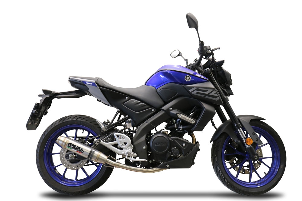 Escape compatible con Yamaha Mt 125 2021-2025, Deeptone Inox, Escape completo, no legal para países de la UE, con db killer extraíble 