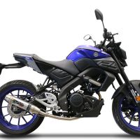 Escape compatible con Yamaha Mt 125 2021-2025, Deeptone Inox, Escape completo, no legal para países de la UE, con db killer extraíble 