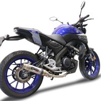 Escape compatible con Yamaha Mt 125 2021-2025, Deeptone Inox, Escape completo, no legal para países de la UE, con db killer extraíble 