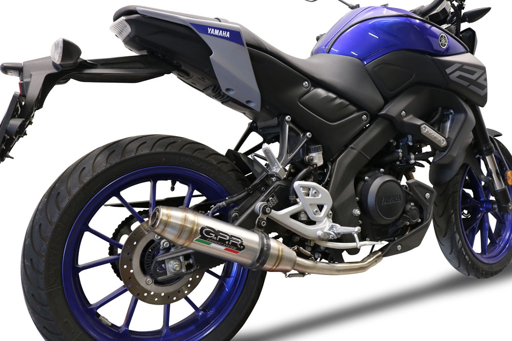 Escape compatible con Yamaha Mt 125 2021-2025, Deeptone Inox, Escape completo, no legal para países de la UE, con db killer extraíble 