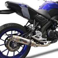 Escape compatible con Yamaha Mt 125 2021-2025, Deeptone Inox, Escape completo, no legal para países de la UE, con db killer extraíble 