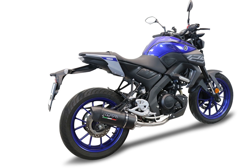 GPR escape compatible con  Yamaha Mt 125 2020-2020, Furore Evo4 Nero, Escape completo homologado y legal,con catalizador incluido db killer extraíble 
