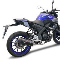 GPR escape compatible con  Yamaha Mt 125 2020-2020, Furore Evo4 Nero, Escape completo homologado y legal,con catalizador incluido db killer extraíble 