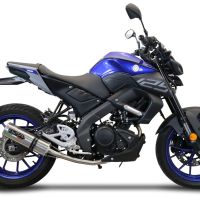 Escape compatible con Yamaha Mt 125 2021-2025, M3 Black Titanium, Escape completo, no legal para países de la UE, con db killer extraíble 