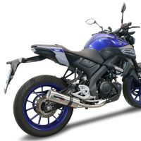 Escape compatible con Yamaha Mt 125 2021-2025, M3 Black Titanium, Escape completo, no legal para países de la UE, con db killer extraíble 