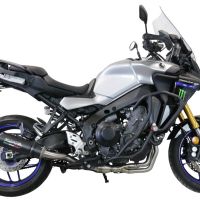 Escape compatible con Yamaha Tracer 9 2021-2024, M3 Black Titanium, Escape completo homologado y legal,con catalizador incluido db killer extraíble 