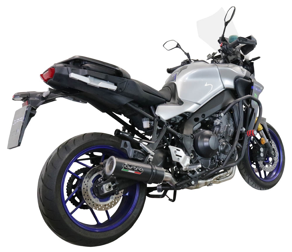 Escape compatible con Yamaha Tracer 9 2021-2024, M3 Black Titanium, Escape completo homologado y legal,con catalizador incluido db killer extraíble 