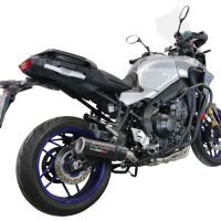 Escape compatible con Yamaha Tracer 9 2021-2024, M3 Black Titanium, Escape completo homologado y legal,con catalizador incluido db killer extraíble 