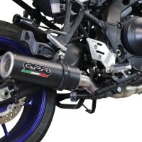 Escape compatible con Yamaha Tracer 9 2021-2024, M3 Black Titanium, Escape completo homologado y legal,con catalizador incluido db killer extraíble 