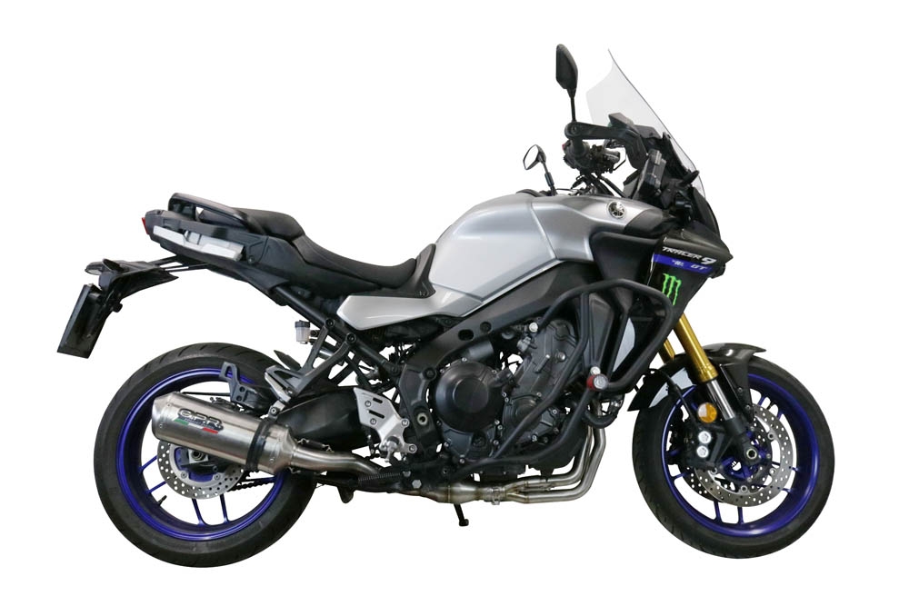 Escape compatible con Yamaha Tracer 9 2021-2024, Satinox , Escape completo homologado y legal,con catalizador incluido db killer extraíble 