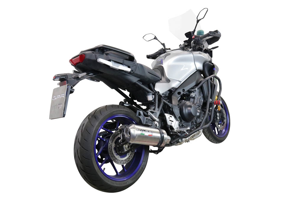 Escape compatible con Yamaha Tracer 9 2021-2024, Satinox , Escape completo homologado y legal,con catalizador incluido db killer extraíble 