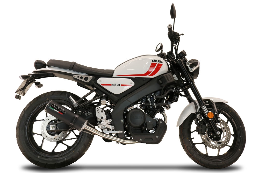 Escape compatible con Yamaha XSR 125 2021-2025, M3 Black Titanium, Escape completo, no legal para países de la UE, con db killer extraíble 