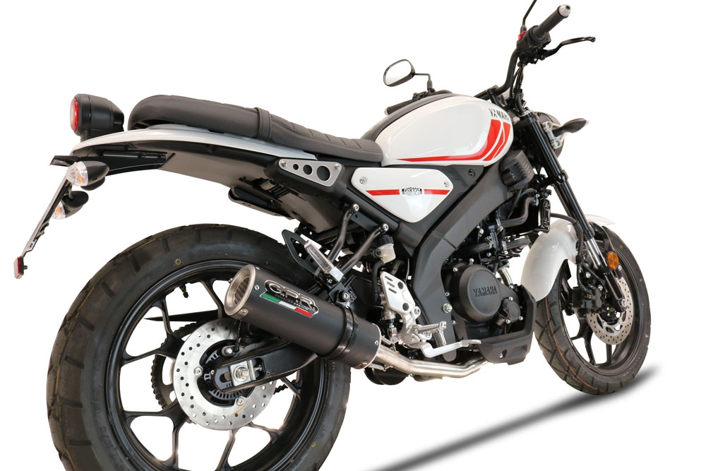 Escape compatible con Yamaha XSR 125 2021-2025, M3 Black Titanium, Escape completo, no legal para países de la UE, con db killer extraíble 