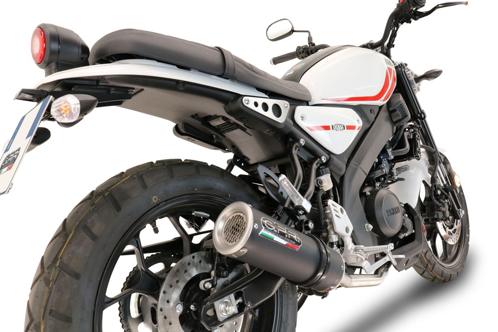 Escape compatible con Yamaha XSR 125 2021-2025, M3 Black Titanium, Escape completo, no legal para países de la UE, con db killer extraíble 