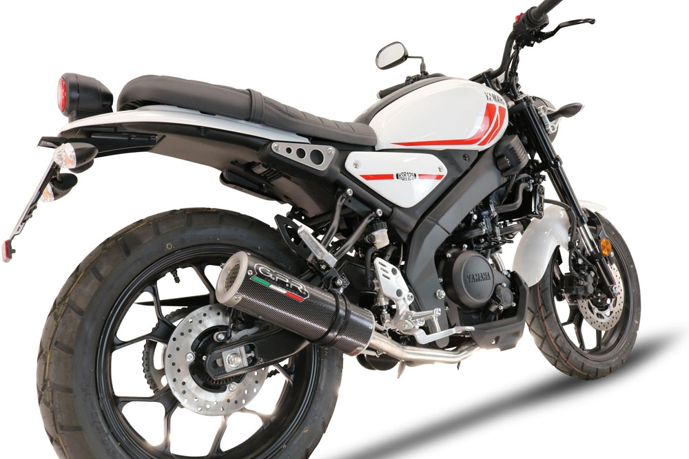 Escape compatible con Yamaha XSR 125 2021-2025, M3 Poppy , Escape completo, no legal para países de la UE, con db killer extraíble 