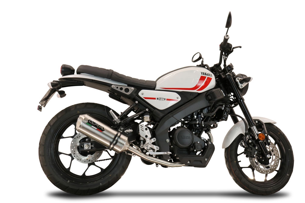 Escape compatible con Yamaha XSR 125 2021-2025, Satinox , Escape completo, no legal para países de la UE, con db killer extraíble 