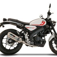 Escape compatible con Yamaha XSR 125 2021-2025, Satinox , Escape completo, no legal para países de la UE, con db killer extraíble 