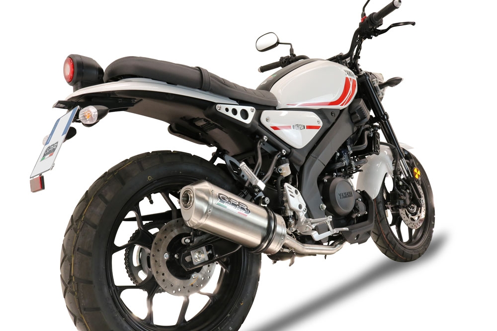 Escape compatible con Yamaha XSR 125 2021-2025, Satinox , Escape completo, no legal para países de la UE, con db killer extraíble 