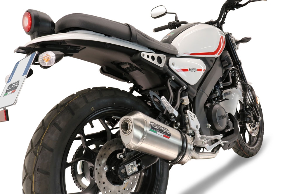 Escape compatible con Yamaha XSR 125 2021-2025, Satinox , Escape completo, no legal para países de la UE, con db killer extraíble 