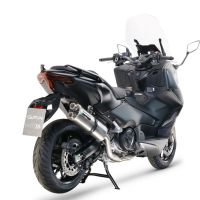 GPR escape compatible con  Yamaha T-Max 560 2020-2021, Dual Inox, Escape completo homologado y legal,con catalizador incluido db killer extraíble 