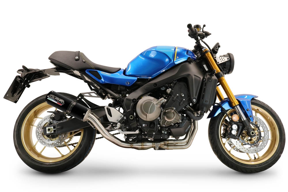 Escape compatible con Yamaha XSR900 2022-2024, M3 Black Titanium, Escape completo, no legal para países de la UE, con db killer extraíble 
