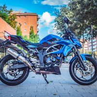 Escape compatible con Kawasaki Z 125 2021-2024, M3 Inox , Escape legal, homologado, silenciador con db killer desmontable y tubo de conexión específico 