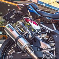 Escape compatible con Kawasaki Z 125 2021-2024, M3 Inox , Escape legal, homologado, silenciador con db killer desmontable y tubo de conexión específico 