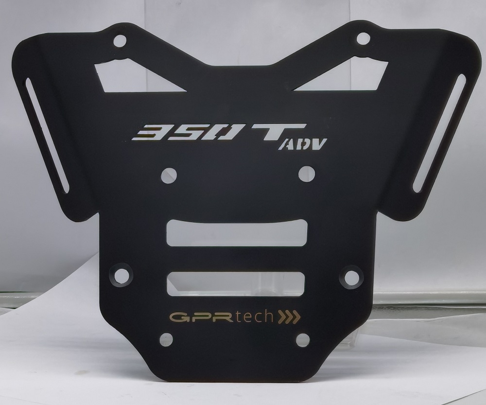 Baúl GPR TECH compatible con  Zontes 350 T2 ADV 2022/2024 e5 Baúl Alpi-Tech en aluminio color plata con placa específica incluida Capacidad Litros 45