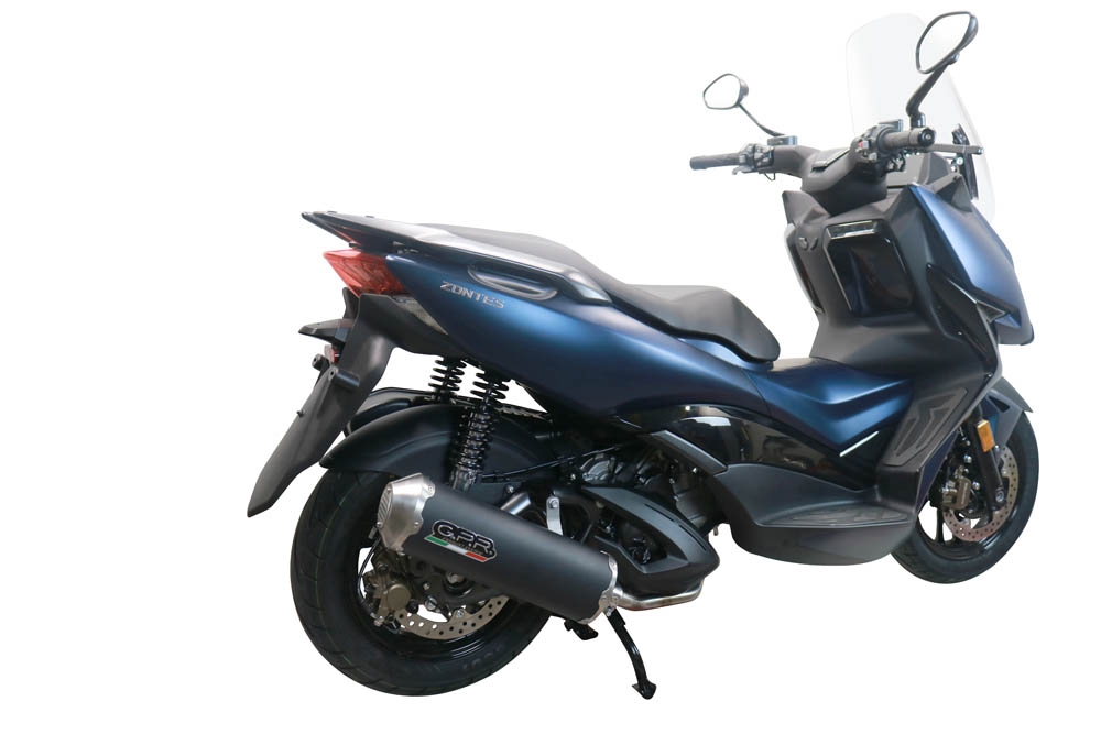 Escape compatible con Zontes M 310 2021-2024, Evo4 Road Inox, Escape completo, no legal para países de la UE, con db killer extraíble 