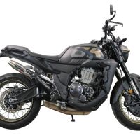 Escape compatible con Zontes 350 R1 2022-2024, Deeptone Inox, Escape legal, homologado, silenciador con db killer desmontable y tubo de conexión específico 