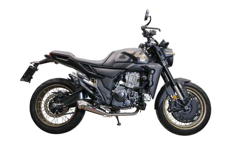 Escape compatible con Zontes 350 GK 2022-2024, Powercone Evo, Escape completo, no legal para países de la UE, con db killer extraíble 
