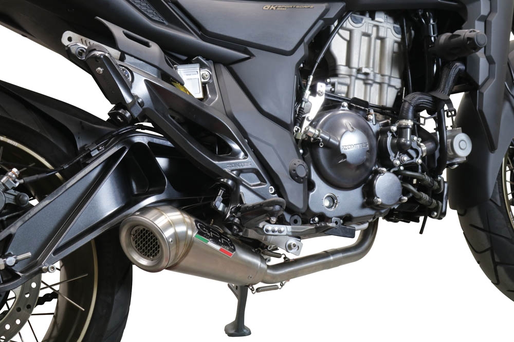 Escape compatible con Zontes 350 GK 2022-2024, Powercone Evo, Escape completo, no legal para países de la UE, con db killer extraíble 