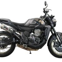 Escape compatible con Zontes 350 X1 2022-2024, Powercone Evo, Escape legal, homologado, silenciador con db killer desmontable y tubo de conexión específico 