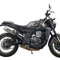 Escape compatible con Zontes 350 T2 ADV 2022-2024, Ultracone, Escape legal, homologado, silenciador con db killer desmontable y tubo de conexión específico 