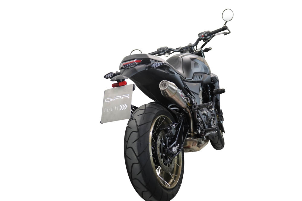 Escape compatible con Zontes 350 T2 ADV 2022-2024, Ultracone, Escape legal, homologado, silenciador con db killer desmontable y tubo de conexión específico 