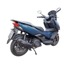 Escape compatible con Zontes M 125 2022-2024, Pentaroad Black, Escape completo, no legal para países de la UE, con db killer extraíble 