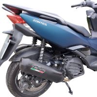 Escape compatible con Zontes M 125 2022-2024, Pentaroad Black, Escape completo, no legal para países de la UE, con db killer extraíble 