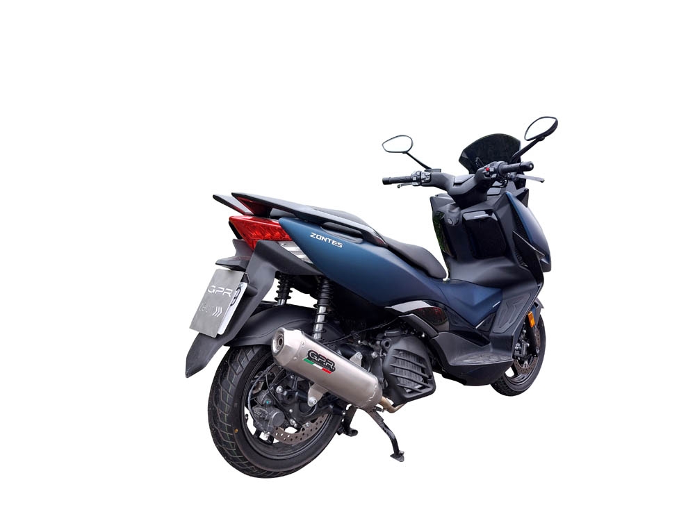 Escape compatible con Zontes M 125 2022-2024, Pentaroad Inox, Escape completo, no legal para países de la UE, con db killer extraíble 