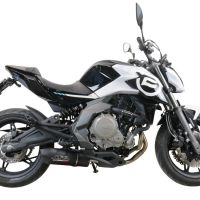Escape compatible con Cf Moto 650 Nk 2021-2024, Furore Nero, Escape racing, silenciador con db killer y tubos de conexión 
