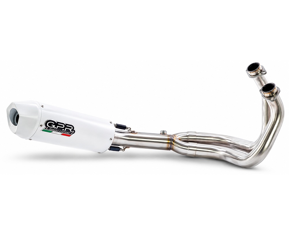 GPR escape compatible con Kawasaki Er 6 N 2012-2016, Albus Ceramic, Escape completo homologado y legal,con catalizador incluido db killer extraíble 
