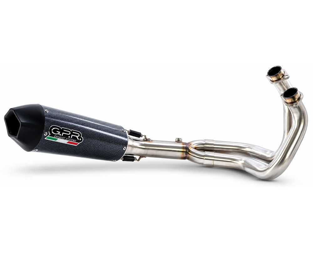 GPR escape compatible con Kawasaki Er 6 N 2012-2016, New Grand Prix Evo Poppy, Escape completo homologado y legal,con catalizador incluido db killer extraíble 